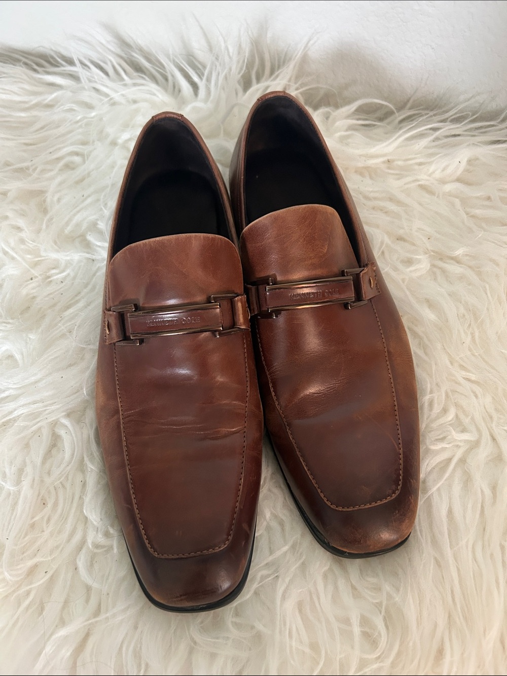Kenneth Cole Brown Leather Bit Loafers